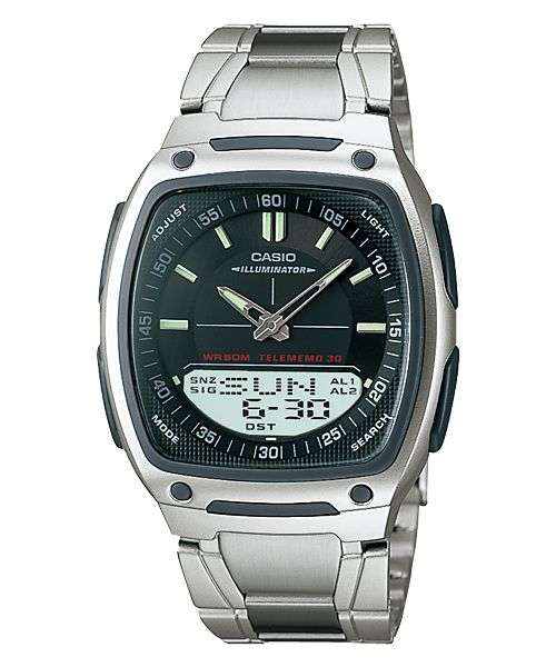 CASIO - 10 year battery life , 30 record TELEMEMO , 50m water resistance , 30 city World time