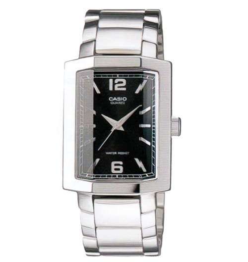 *NO RESERVE* CASIO MENS , STAINLES STEEL , SPHERICAL GLASS , 3 FOLD BUCKLE , WATER RESISTANT