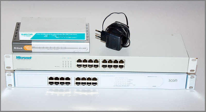 Job lot Network switches 3Com Baseline 2016 and Micronet SP616 etherfast and other