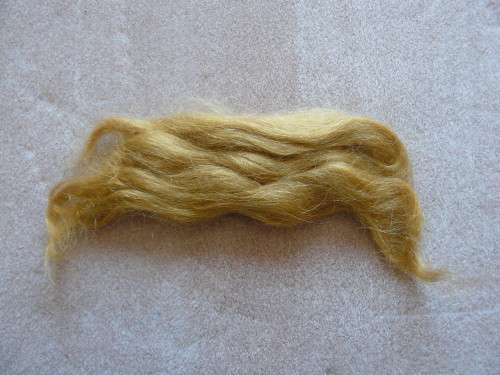 Reduced Mohair for reborn dolls strawberry blonde, wavy, longer length