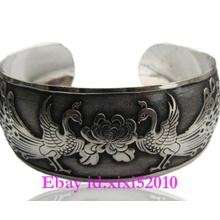 Tibetan silver Cuff bracelet phoenix design