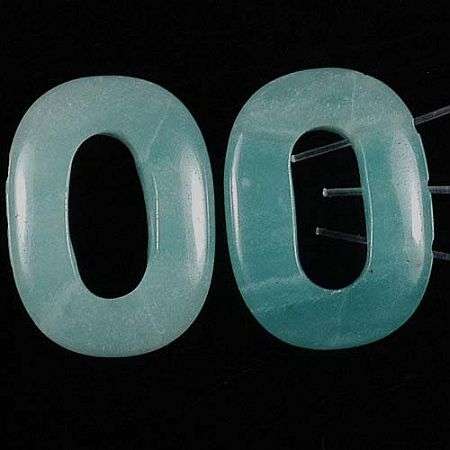 Amazonite pendants oval with hole