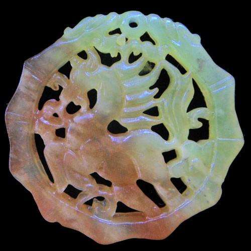 Jade Carved Horse pendant