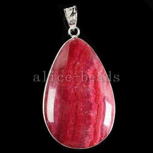 Argentinian Rhodochrosite pendant in silver