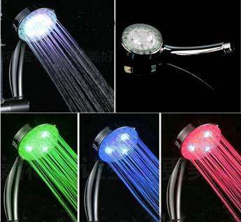 Multi Colour 8 LED Shower Head
