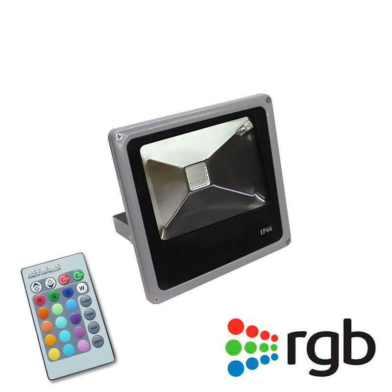 10W RGB Floodlight, slim type. 2 on auction bid per light