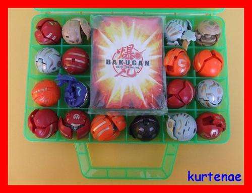 18 Bakugans Battle Brawlers in a carry case!!!!!!!!!!