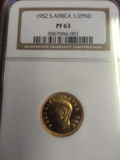 1952 GRADED PF63 1/2 POUND NGC