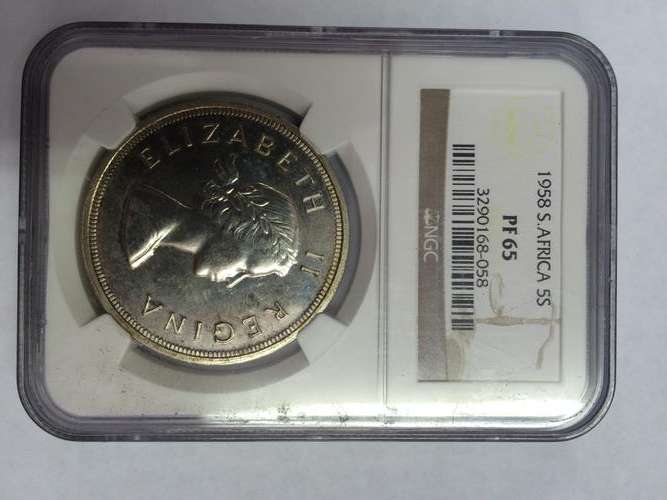 1958 5 SHILLING PF 65