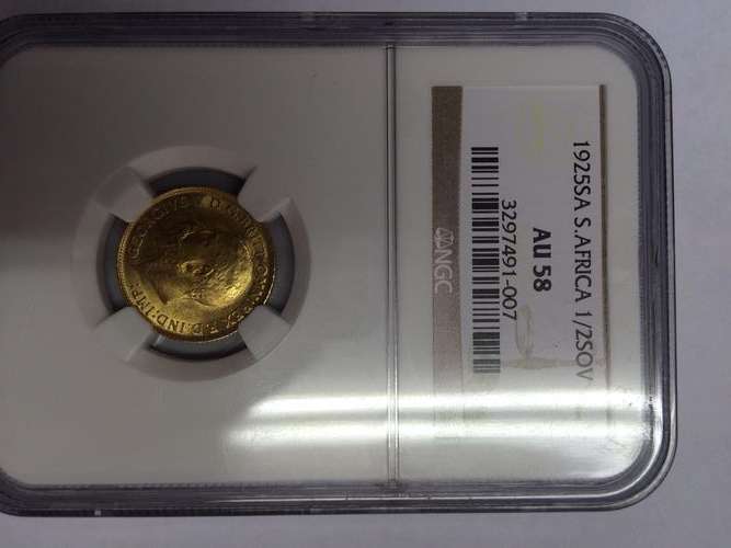 1925 1/2 GOLD SOVEREIGN AU58