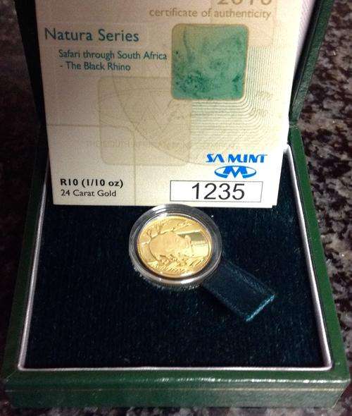 2010 THE BLACK RHINO R10 24 CARAT GOLD (1/10)