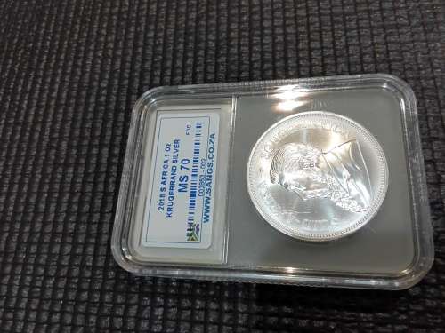 2018 1oz Silver Kruger Rand SANGS Graded MS70