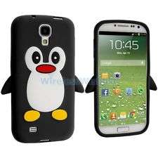 3D Penguin Silicone Back Case cover For Samsung Galaxy S4 4 IV i9500 GE + Stylus pen