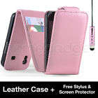 PU LEATHER FLIP CASE COVER FOR SAMSUNG GALAXY ACE S5830 + SCREEN PROTECTOR + Stylus