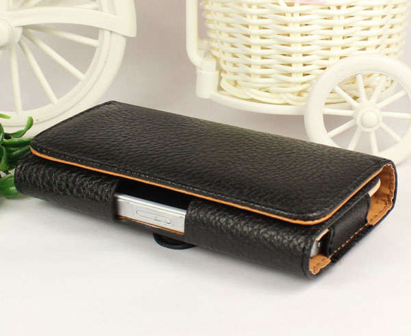 PU Leather Lichee Pattern Case Belt Clip Pouch For Apple iphone 5 5G 5th