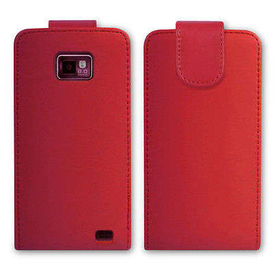 PU LEATHER FLIP CASE COVER FOR SAMSUNG GALAXY S2 I9100 + FREE SCREEN GUARD & Stylus