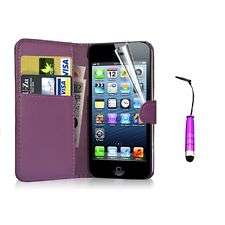 PU Leather Wallet Case for iPhone 5 /5S Phone - Card Holder Fashion Flip Cover +SP & Stylus