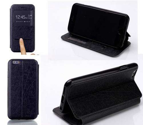 Smart Window View PU Leather Stand Flip Hard Cover For Apple Iphone 6 6G 4.7''