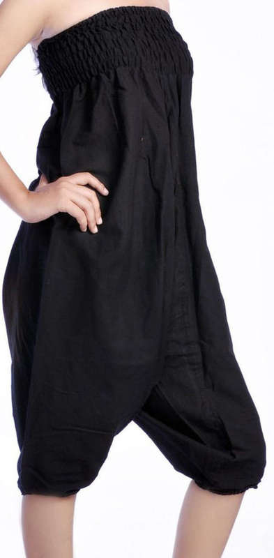 Black Balloon style harem pants for women from India