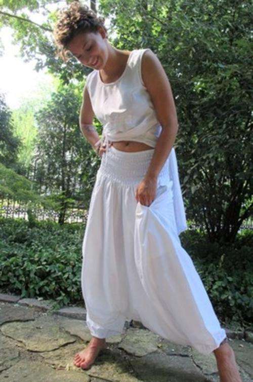 White Balloon style harem pants for women from India
