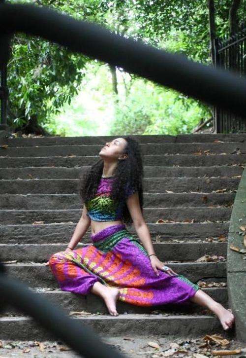 Ladies Baggy Mandala Print Aladdin Harem Dress Pants from India