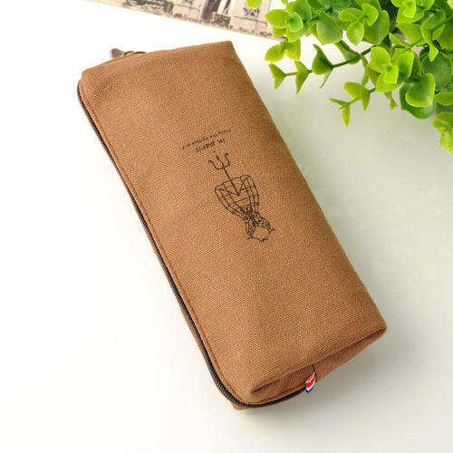 Paris Retro Canvas Cosmetic Makeup Pouch