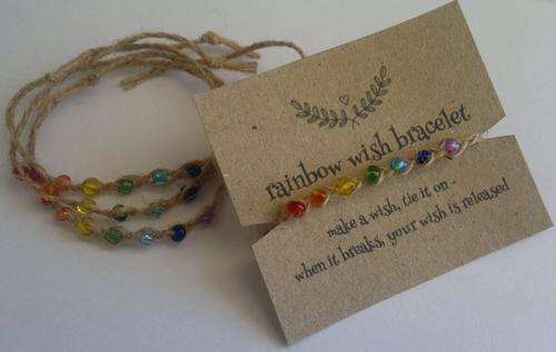 Set of Handmade Rainbow Wish Bracelets