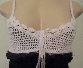 Beautiful Crochet & lace evening top - size 32-34.