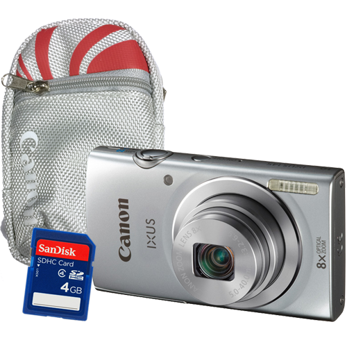 Canon IXUS 145 Digital Camera Value Bundle Silver - Brand New