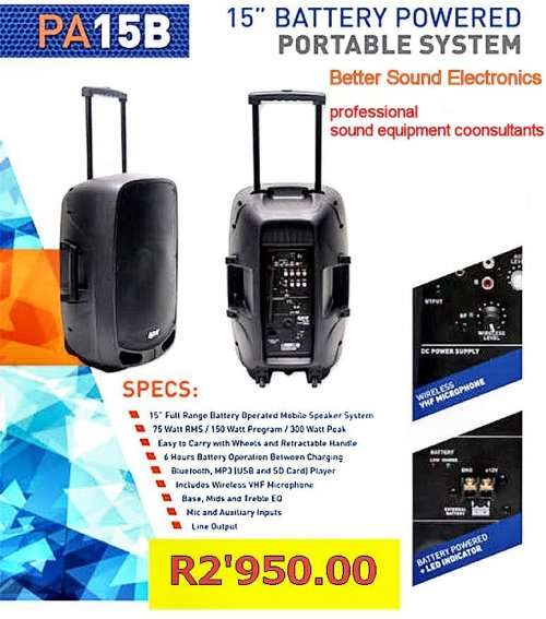 Portable PA sound system