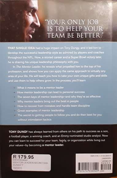 The Mentor Leader by Tony Dungy - HARDCOVER