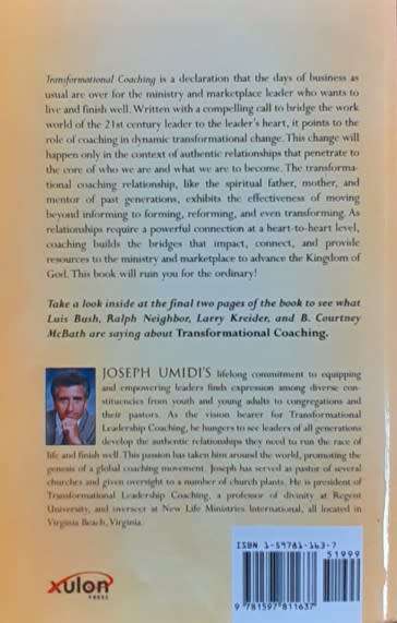 Transformational Coaching by Dr Joseph Umidi - SOFT COVER