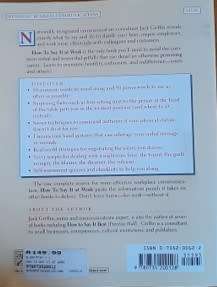 How to Say It at Work by Jack Griffin - SOFT COVER