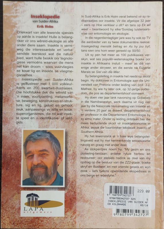 Inseklopedie van Suider-Afrika by Erik Holm - SOFT COVER