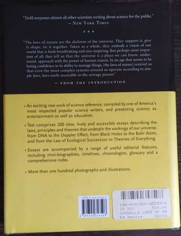 Cassell`s Laws of Nature by James Trefil - HARD COVER