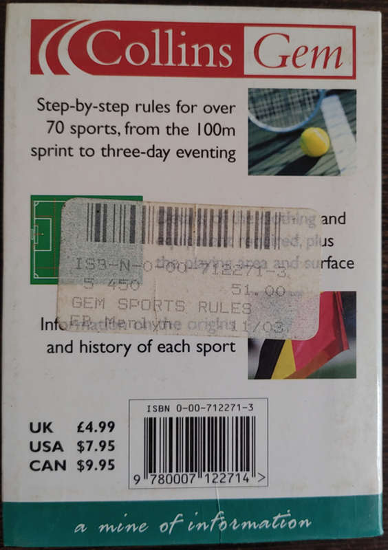 Sports Rules ( Collins Gem) by Henry Russell - SOFT COVER