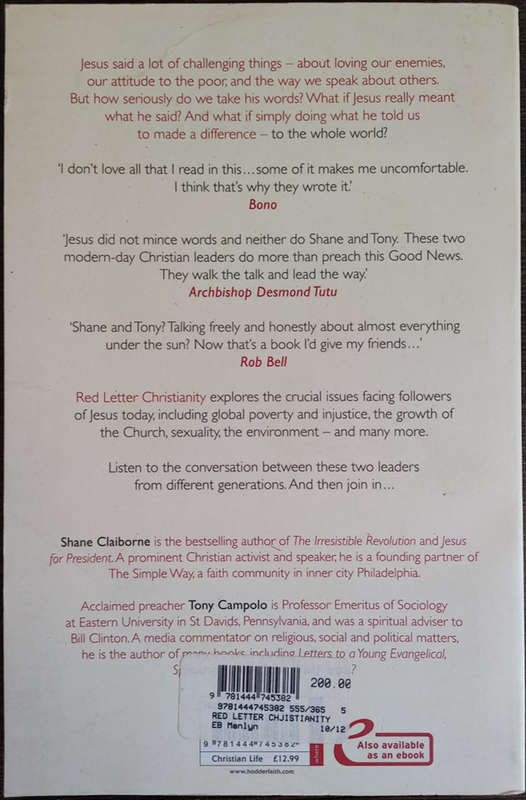 Red Letter Christianity by Shane Claiborne & Tony Campolo - SOFT COVER