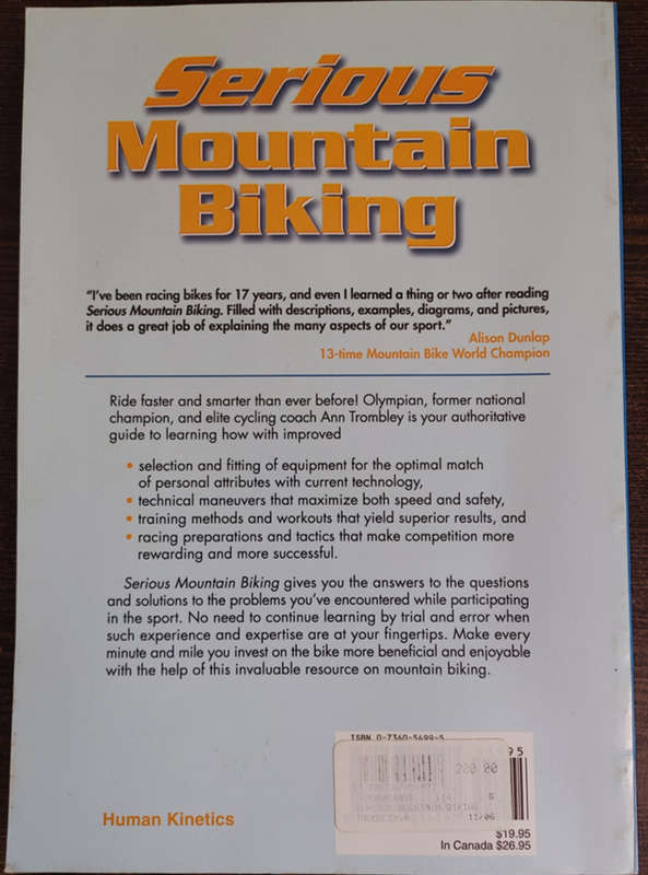 Serious Mountain Biking by Ann Trombley - SOFT COVER