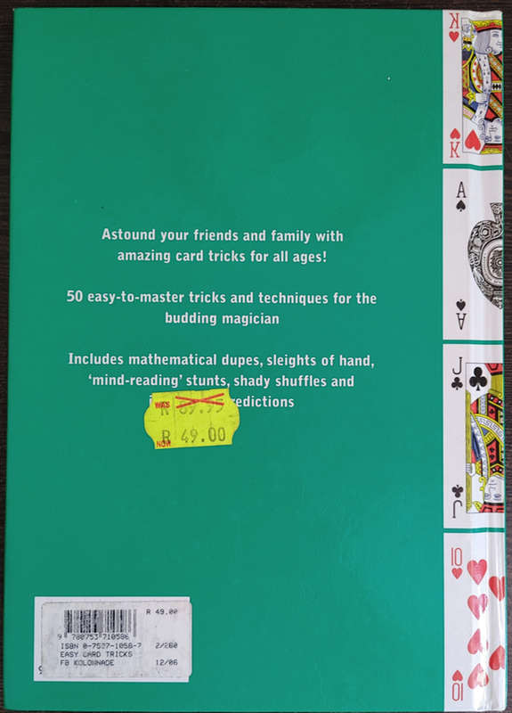 Easy Card Tricks by Peter Arnold - HARD COVER