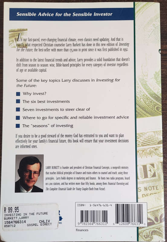 Investing for the Future by Larry Burkett - SOFT COVER