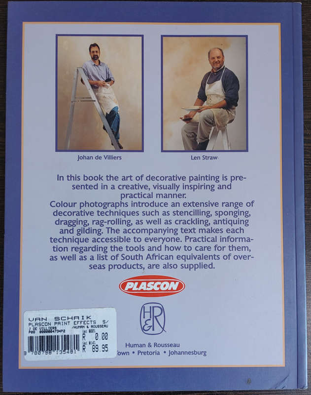 Paint Effects: A Practical Guide by Johan de Villiers, Len Straw - SOFT COVER