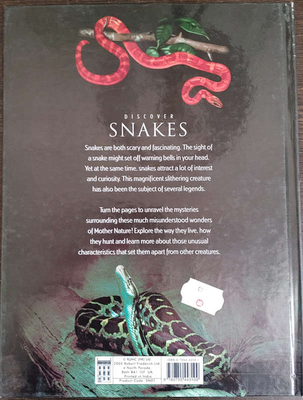 Discover Snakes by Robert Frederick - HARD COVER