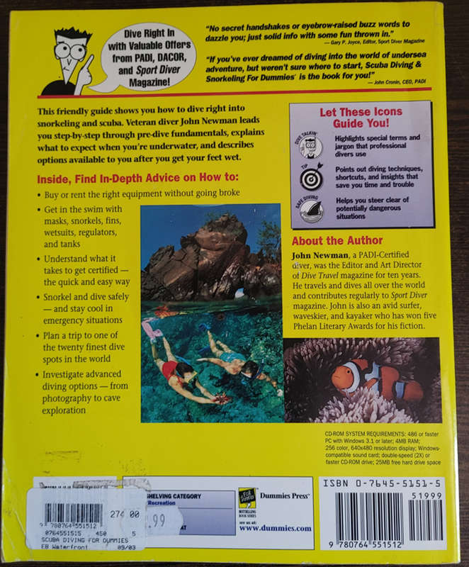 Scuba Diving & Snorkeling for Dummies by John Newman - SOFT COVER