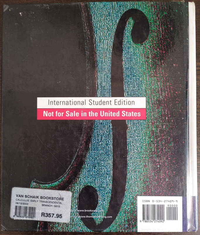 Calculus Early Transcendentals: International Student Edition by James Stewart - HARD COVER
