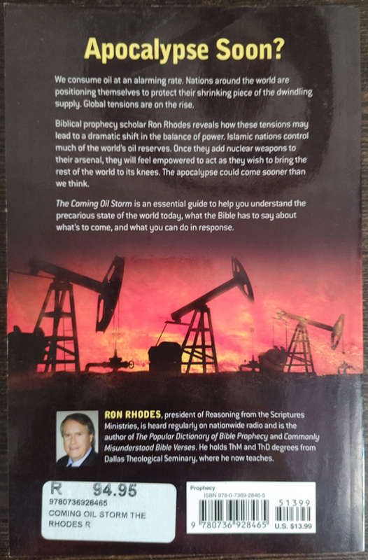 The Coming Oil Storm by Ron Rhodes - SOFT COVER