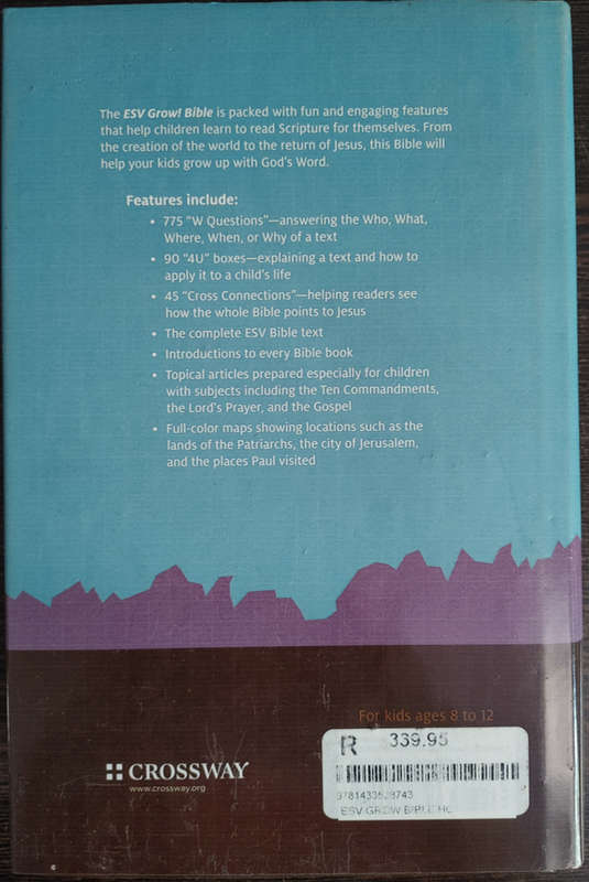 ESV Grow! Bible by ESV Bibles by Crossway - HARD COVER