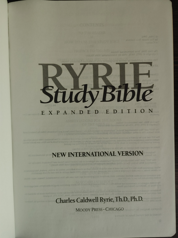 Ryrie Study Bible, Expanded Edition by Charles Caldwell Ryrie - SOFT COVER