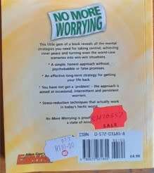 Allen Carr`s No More Worrying - PAPERBACK