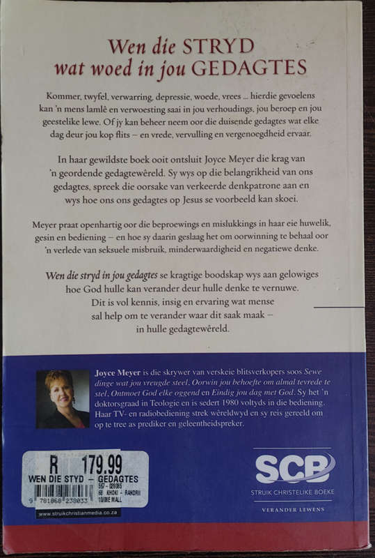 Wen die stryd in jou gedagtes: Behaal  joubelangrikste oorwinning ooit by Joyce Meyer - SOFT COVER