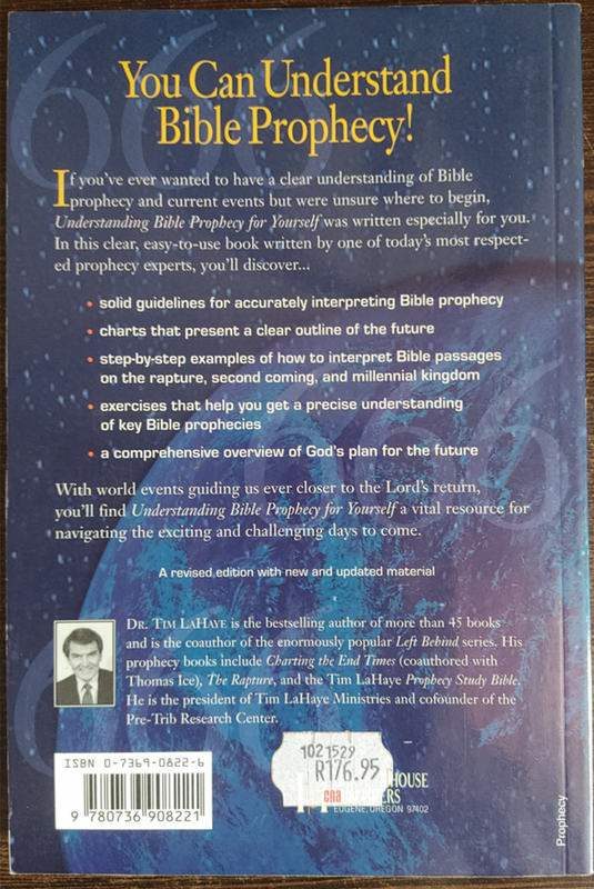 Understanding BIBLE PROPHECY for Yourself by Tim Lahaye - SOFT COVER